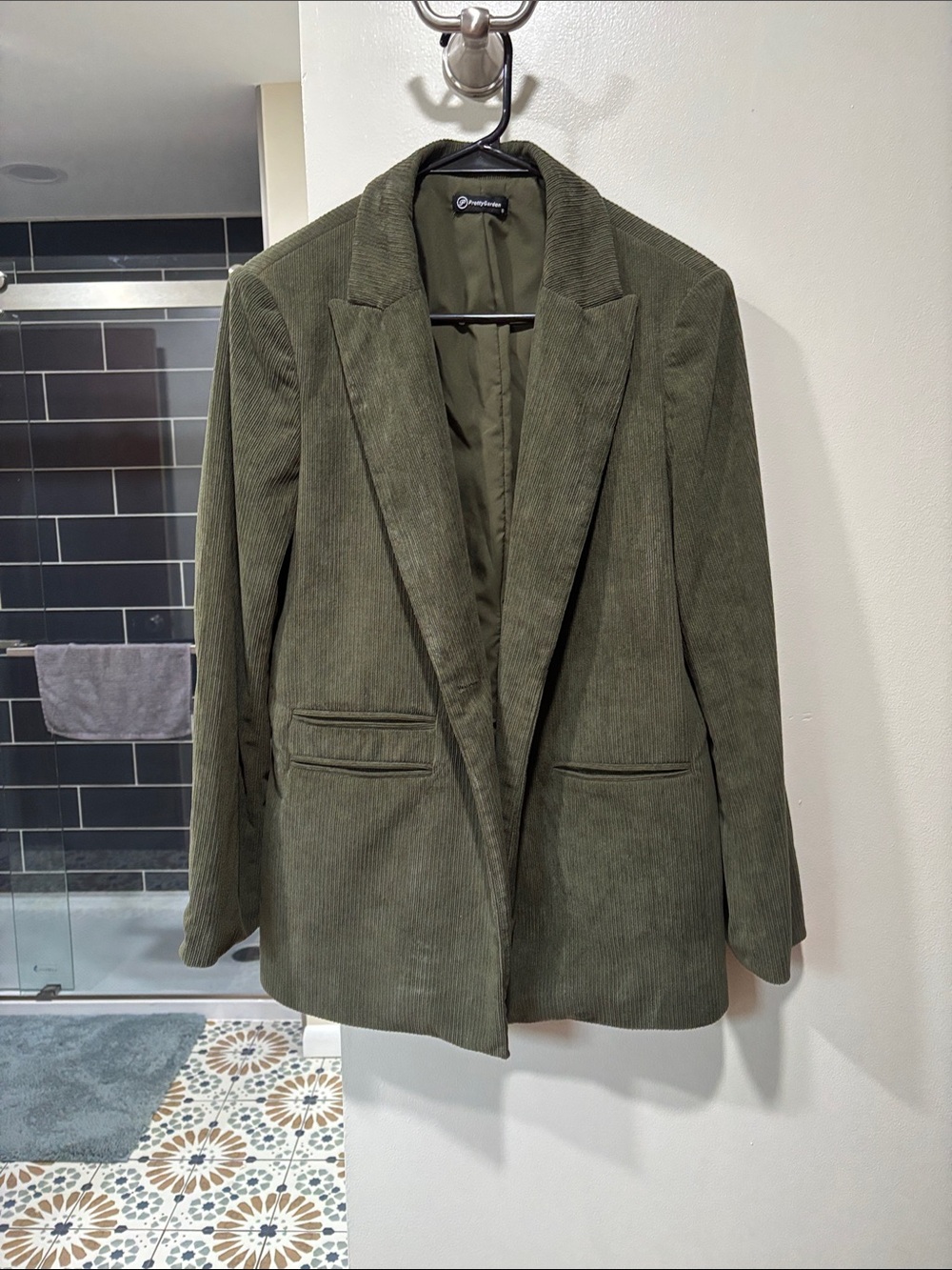 Olive Corduroy Blazer Jacket